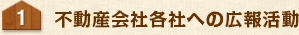 不動産会社各社への広報活動